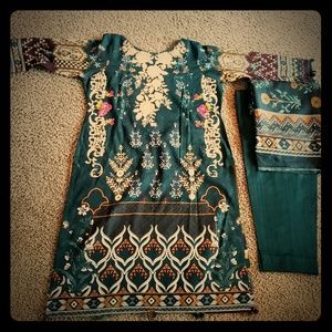 Pakistani designer kameez shalwar khaddar